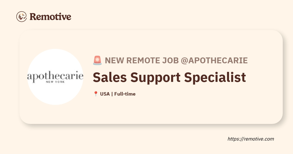 Sales support specialist