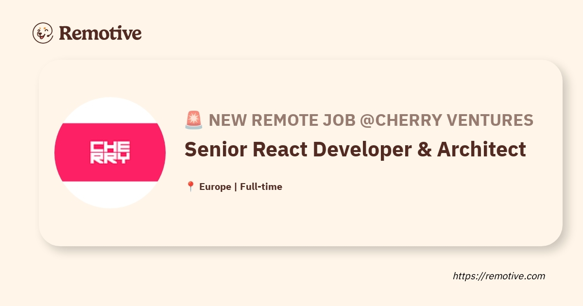 Senior react developer and architect