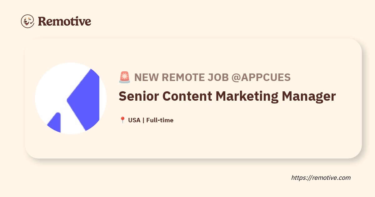 Senior content marketing manager